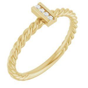 Kazi Luxury 14k Yellow 03 Ctw Natural Diamond Rope Ring 464$